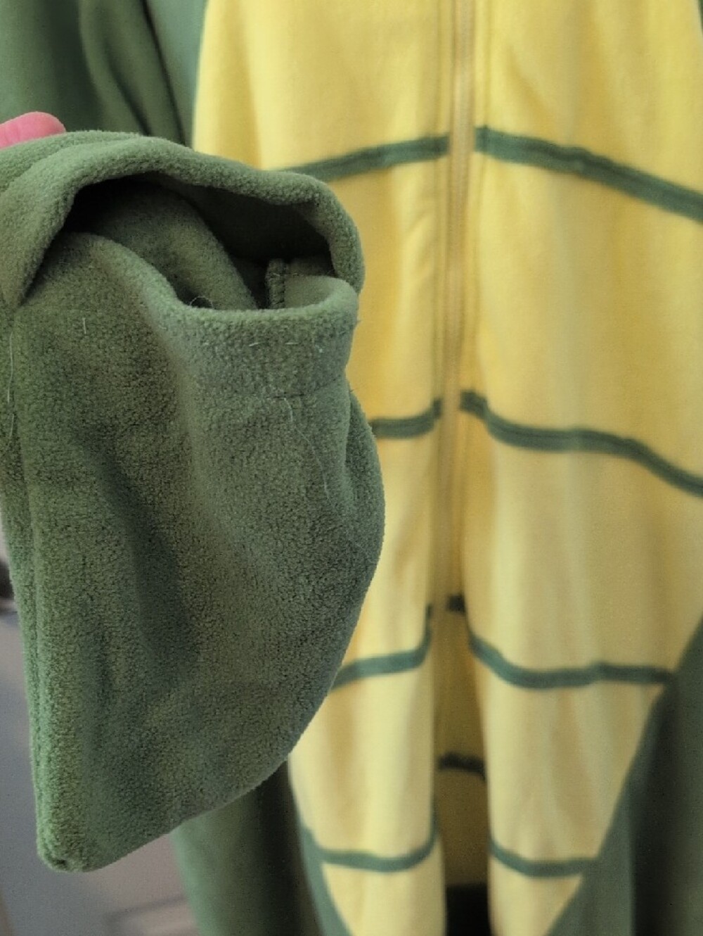 Green Turtle Costume Onesie with Hood Adult Size 2X - Picture 3 of 12